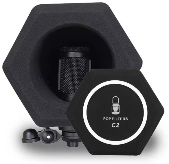 Microphone Pop Isolation Microphone à filtre et pare vent acoustique pour les Studios d'enregistrement micro mousse insonorisant boule d'isolation vocale accessoires de micro