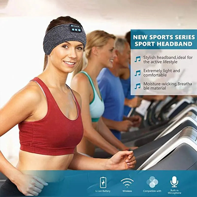 Bandeau Bluetooth Fone Bluetooth Earphones Sports Sleeping Headband Elastic Wireless Headphones Music Eye Mask Wireless Bluetooth Headset Headband