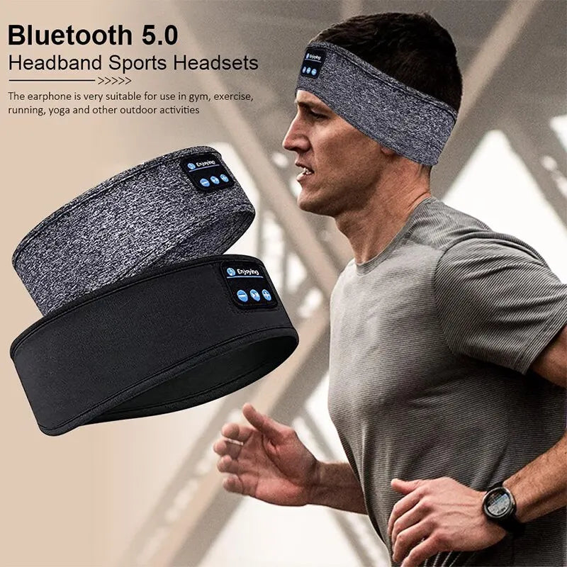 Bandeau Bluetooth Fone Bluetooth Earphones Sports Sleeping Headband Elastic Wireless Headphones Music Eye Mask Wireless Bluetooth Headset Headband