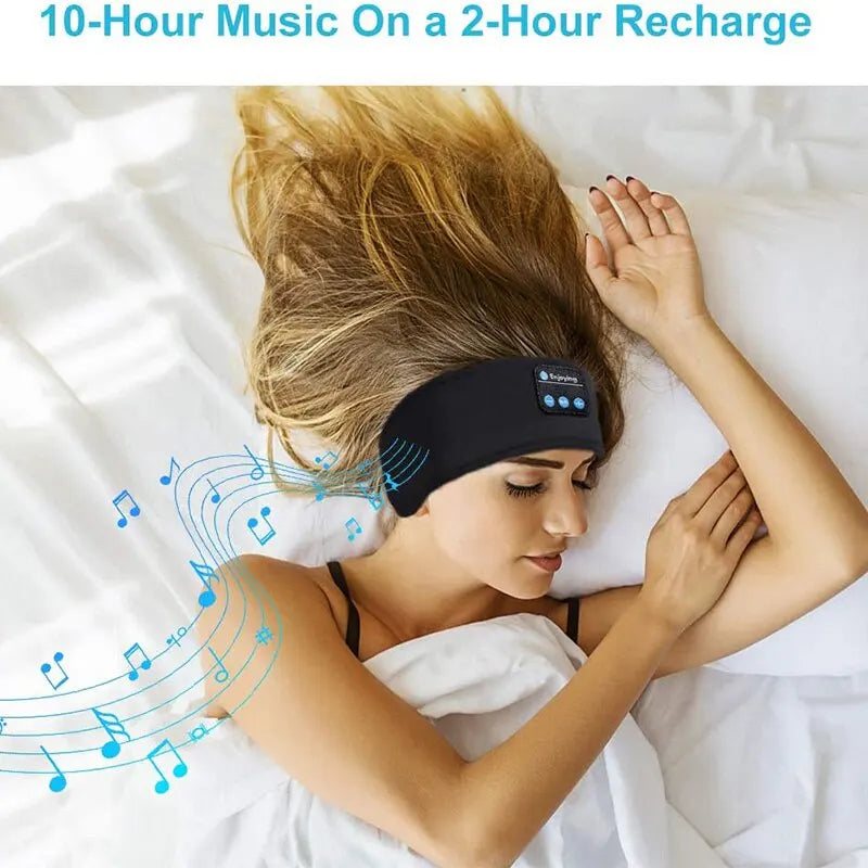 Bandeau Bluetooth Fone Bluetooth Earphones Sports Sleeping Headband Elastic Wireless Headphones Music Eye Mask Wireless Bluetooth Headset Headband