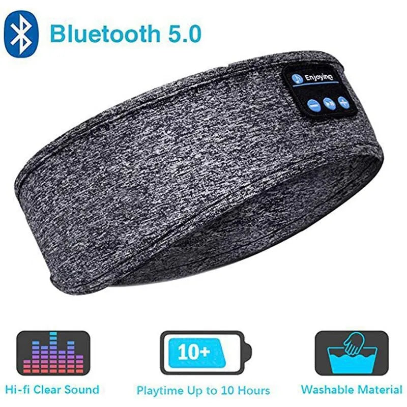 Bandeau Bluetooth Fone Bluetooth Earphones Sports Sleeping Headband Elastic Wireless Headphones Music Eye Mask Wireless Bluetooth Headset Headband